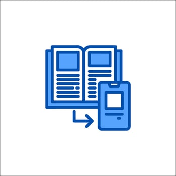 Downloading book icon illustration vector