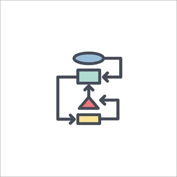 A line icon of a computer with a computer and a computer vector