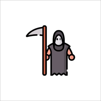 A grim character holding a scythe vector