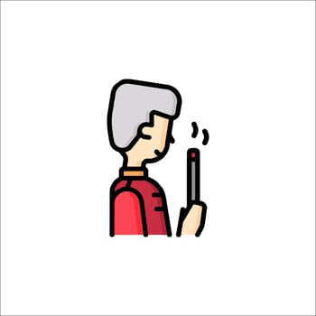 A man holding a cigarette in his hand vector