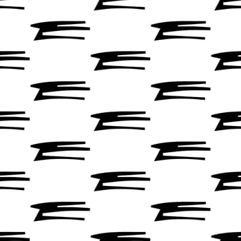 Seamless pattern with black pencil brushstrokes vector