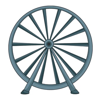Observation wheel illustration in cartoon style, iconic tourism attraction vector