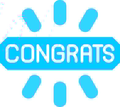 Congrats Flat Icon vector