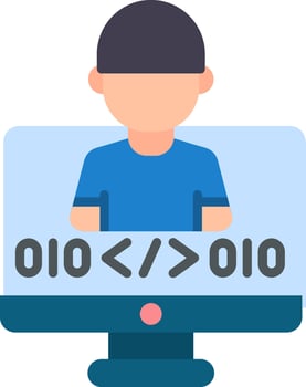 Programmer Flat Icon vector