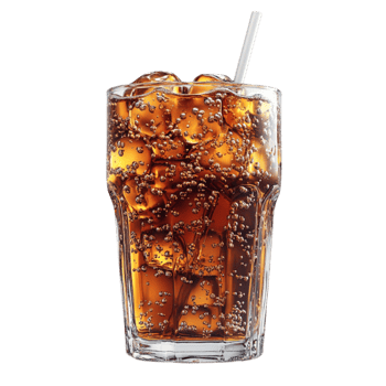 Glass of Cola with Straw png