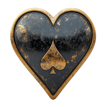 Golden Heart Spade Icon Design png