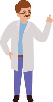 Man Doctor Profession with Pointing Pose vector