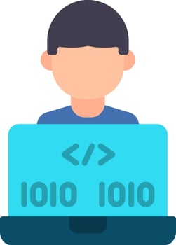 Programmer Flat Icon vector