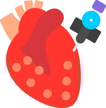 Cardiac Flat Icon vector