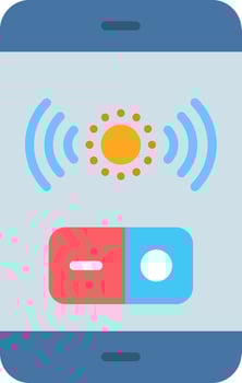 Ambient Sensor Flat Icon vector