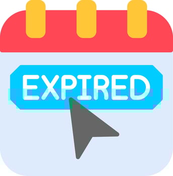 Expired Flat Icon vector