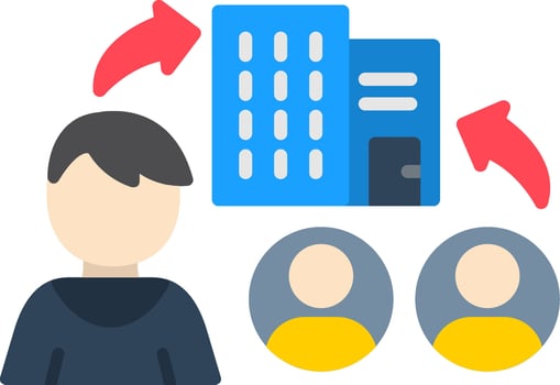Enlargement Flat Icon vector