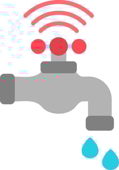 Water Tap Flat Icon vector