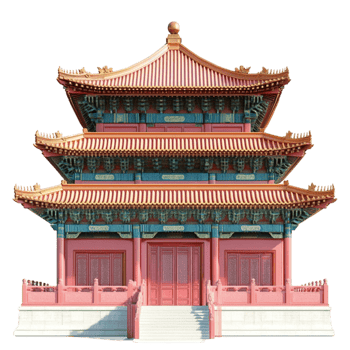 chinese architecture, chinese temple, Transparent Background. png
