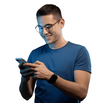 man with a phone png