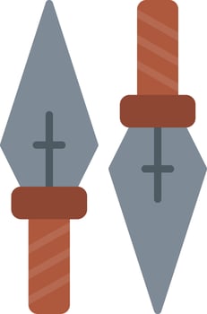Kunai Flat Icon vector