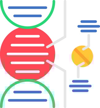 Dna Flat Icon vector