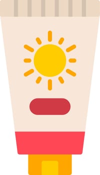 Sun Cream Flat Icon vector