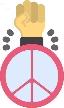 Peace Sign Flat Icon vector