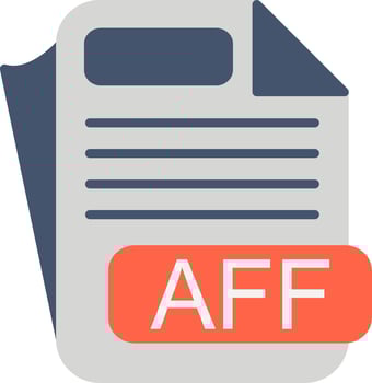 AFF File Format Flat Icon vector
