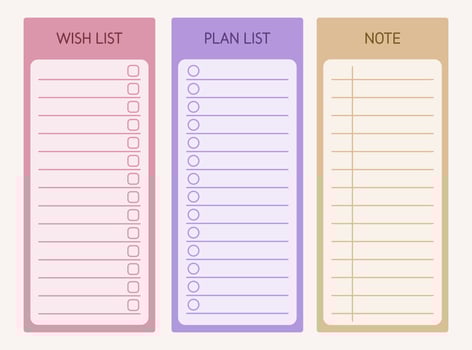 Colorful memo note design set vector