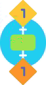 One To One Flat Icon vector
