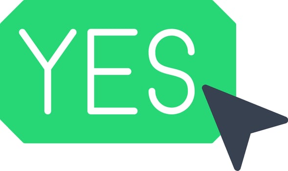 Yes Flat Icon vector