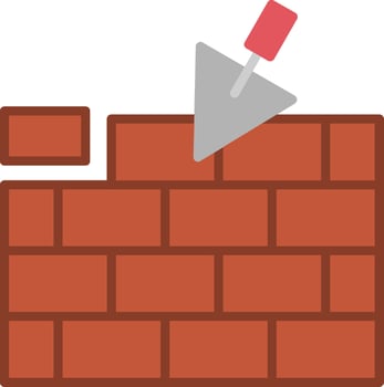 Brickwall Flat Icon vector