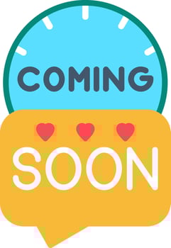Coming Soon Flat Icon vector
