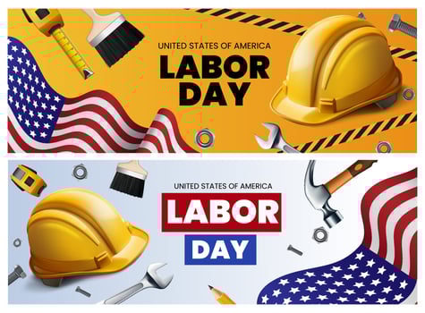Labor Day Celebration Banners for the USA vector