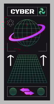 Futuristic Cyber Globe Design vector