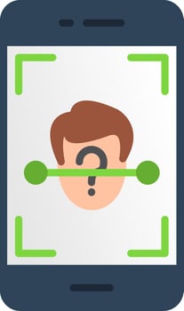 Face Id Flat Icon vector