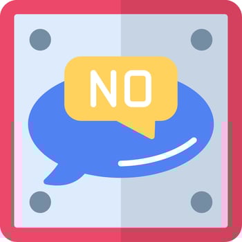 No Flat Icon vector