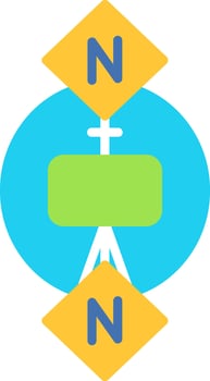 One To Many Flat Icon vector