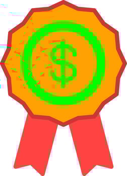 Casino Medal Flat Icon vector