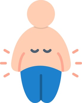 Obesity Flat Icon vector