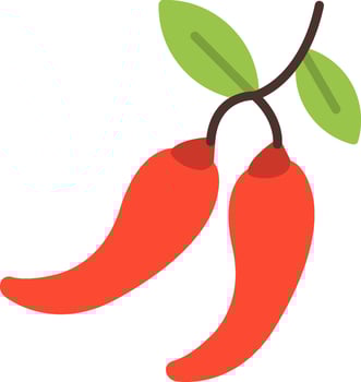 Red Chili Pepper Flat Icon vector