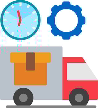 Delivery Truck Flat Icon vector