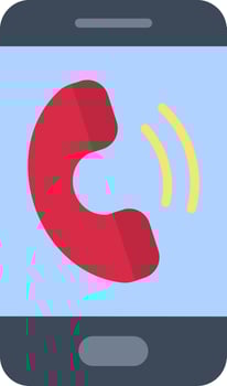 Phone Call Flat Icon vector