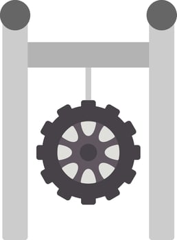Tire Flat Icon vector