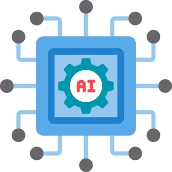Artificial Intelligence Flat Icon vector