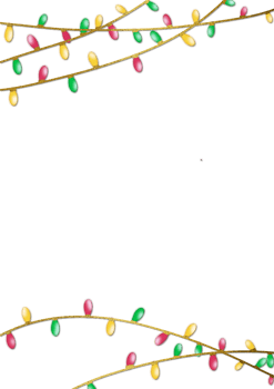 Christmas lights on a Transparent background png