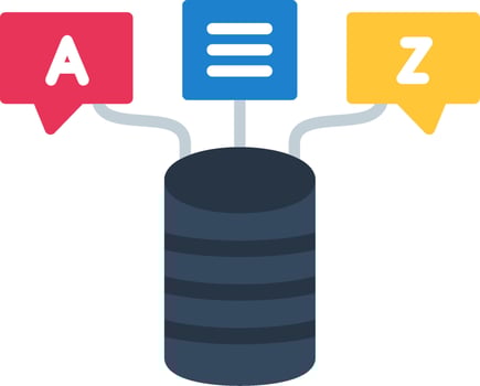 Data Flat Icon vector