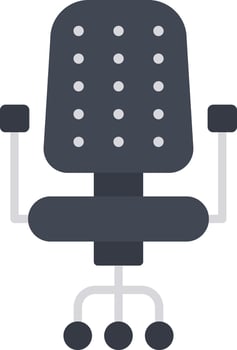 Office Chair Rounded Line Illustration vector