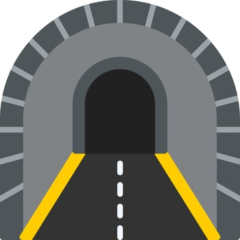 Tunnel Flat Icon vector