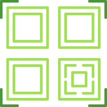 Qr Code Scan Flat Icon vector