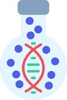 Dna Flat Icon vector