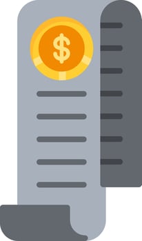 Receipt Flat Icon vector