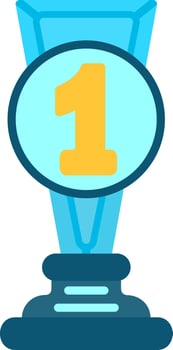1st Prize Flat Icon vector