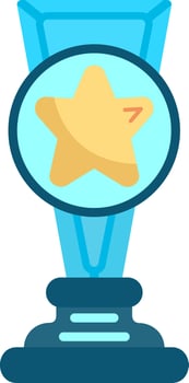 Trophy Star Flat Icon vector